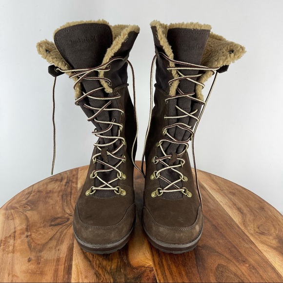 *SOLD Timberland Earthkeepers Sherpa-lined Wedge Boots - Picture 3 of 11